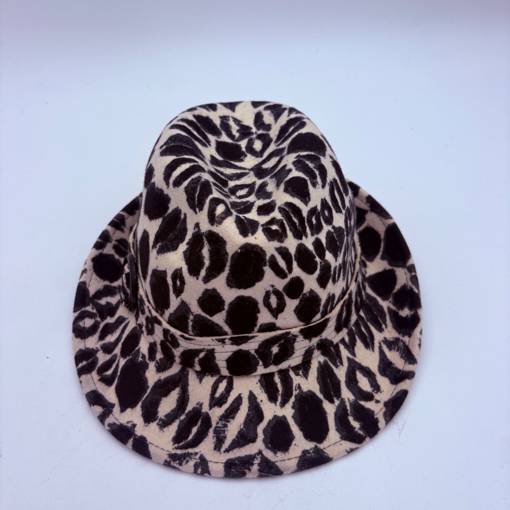 Kirna Zabete for Target Leopard‎ Print Wool Fedora Hat Women's One Size NWT